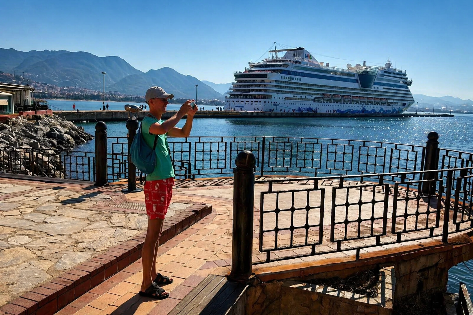 Alanya’ya kruvaziyer akını: 2 bin 129 turist geldi