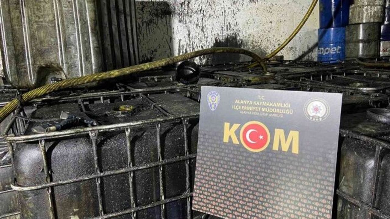 Alanya'da polisten kaçak akaryakıt baskını!