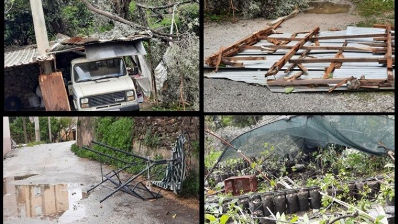 Alanya’da çıkan hortum ortalığı savaş alanına çevirdi