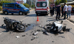 Alanya’da motosikletler çarpıştı: 1 sürücünün durumu ağır