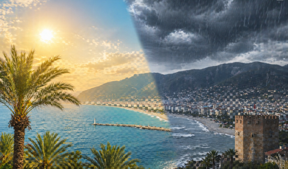 Rusya’dan gelen soğuk hava Alanya’ya ulaşıyor